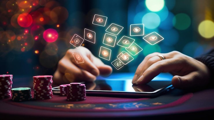 Antarmuka Mesin Arcade di aplikasi acc 4d dengan tombol putar dan layar pembayaran